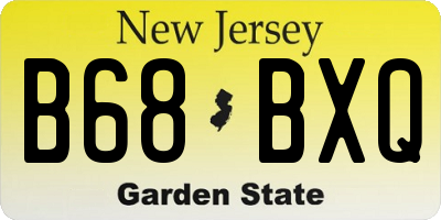 NJ license plate B68BXQ