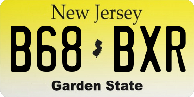 NJ license plate B68BXR