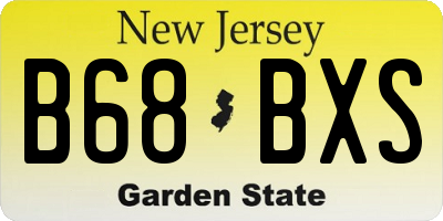 NJ license plate B68BXS