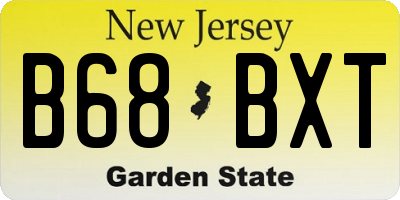 NJ license plate B68BXT
