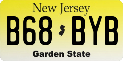 NJ license plate B68BYB