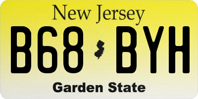 NJ license plate B68BYH