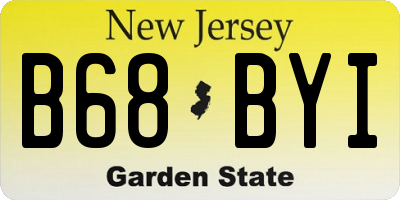 NJ license plate B68BYI