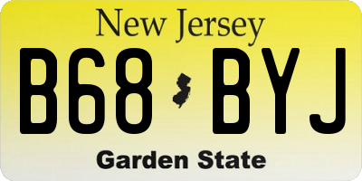 NJ license plate B68BYJ
