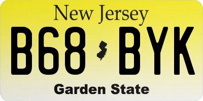 NJ license plate B68BYK