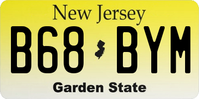 NJ license plate B68BYM