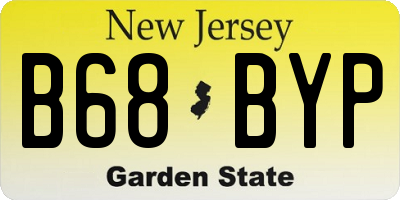 NJ license plate B68BYP