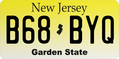NJ license plate B68BYQ