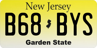NJ license plate B68BYS