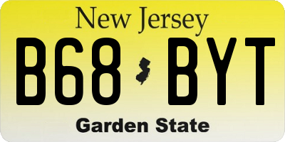 NJ license plate B68BYT