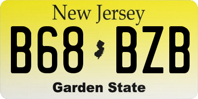 NJ license plate B68BZB