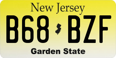 NJ license plate B68BZF
