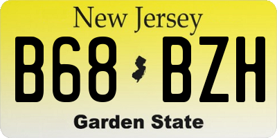 NJ license plate B68BZH