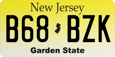 NJ license plate B68BZK