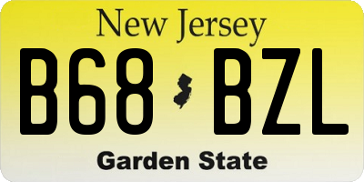 NJ license plate B68BZL