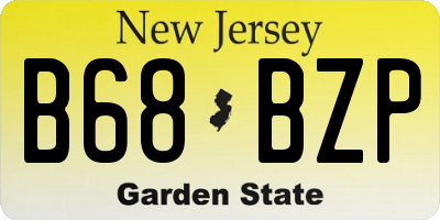 NJ license plate B68BZP