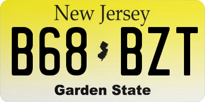 NJ license plate B68BZT