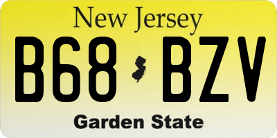 NJ license plate B68BZV