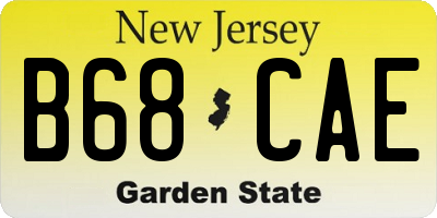 NJ license plate B68CAE