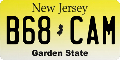 NJ license plate B68CAM