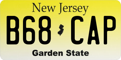 NJ license plate B68CAP
