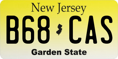 NJ license plate B68CAS