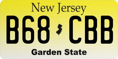 NJ license plate B68CBB