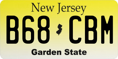 NJ license plate B68CBM