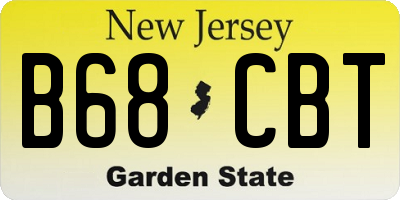NJ license plate B68CBT