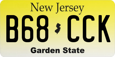 NJ license plate B68CCK
