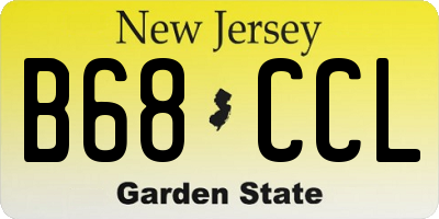 NJ license plate B68CCL