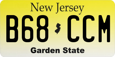 NJ license plate B68CCM