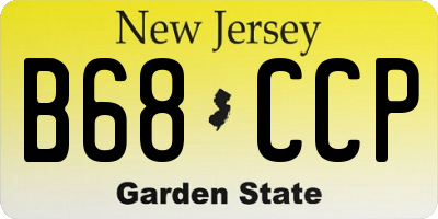 NJ license plate B68CCP
