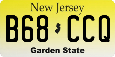 NJ license plate B68CCQ