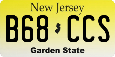 NJ license plate B68CCS