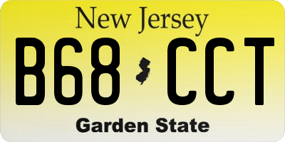 NJ license plate B68CCT