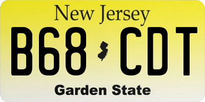 NJ license plate B68CDT