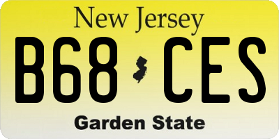 NJ license plate B68CES