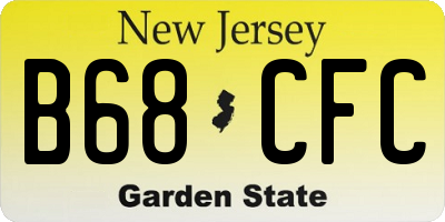 NJ license plate B68CFC