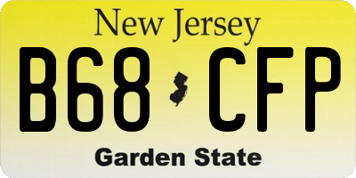 NJ license plate B68CFP