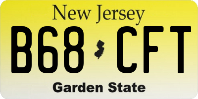 NJ license plate B68CFT