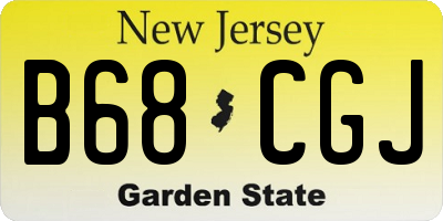 NJ license plate B68CGJ