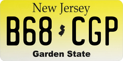 NJ license plate B68CGP