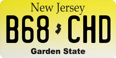 NJ license plate B68CHD