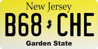 NJ license plate B68CHE