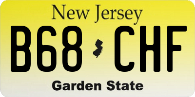 NJ license plate B68CHF