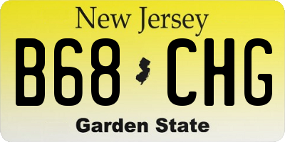 NJ license plate B68CHG