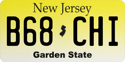 NJ license plate B68CHI
