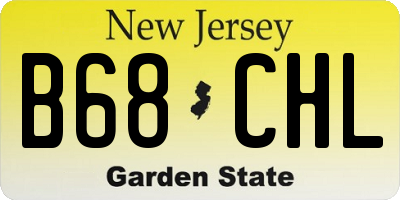 NJ license plate B68CHL