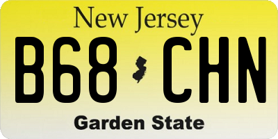 NJ license plate B68CHN
